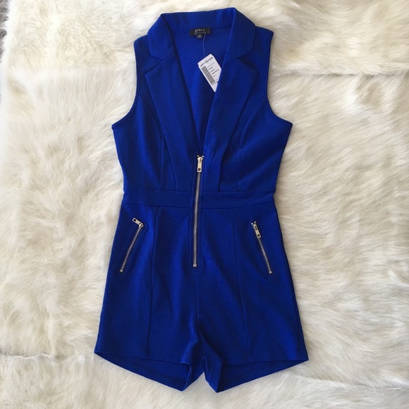 Pants - Privy Cobalt Blue Romper